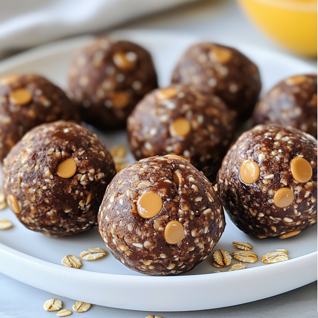Peanut Butter Chocolate Energy Balls Healthy Snack Treat