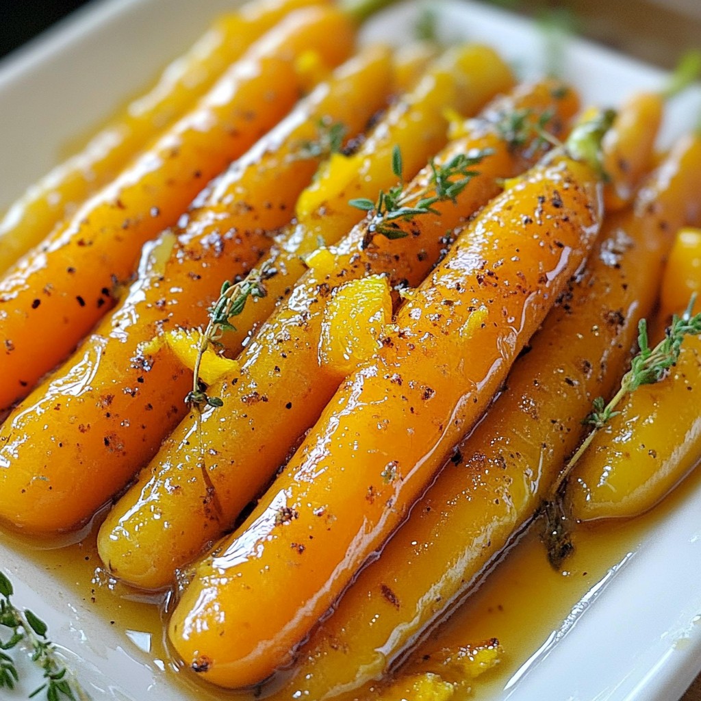 Maple Glazed Carrots with Thyme Tasty Side Dish