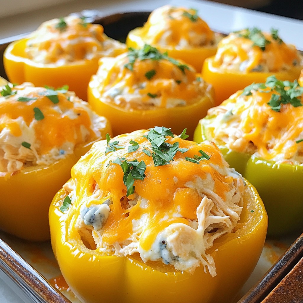 Buffalo Chicken Stuffed Peppers Flavorful and Easy Meal
