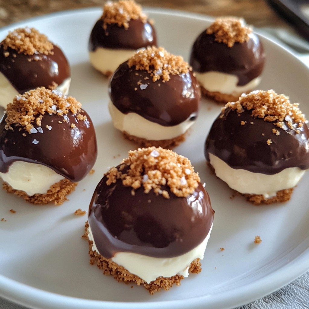 Chocolate Dipped Cheesecake Bites Delightful Treat