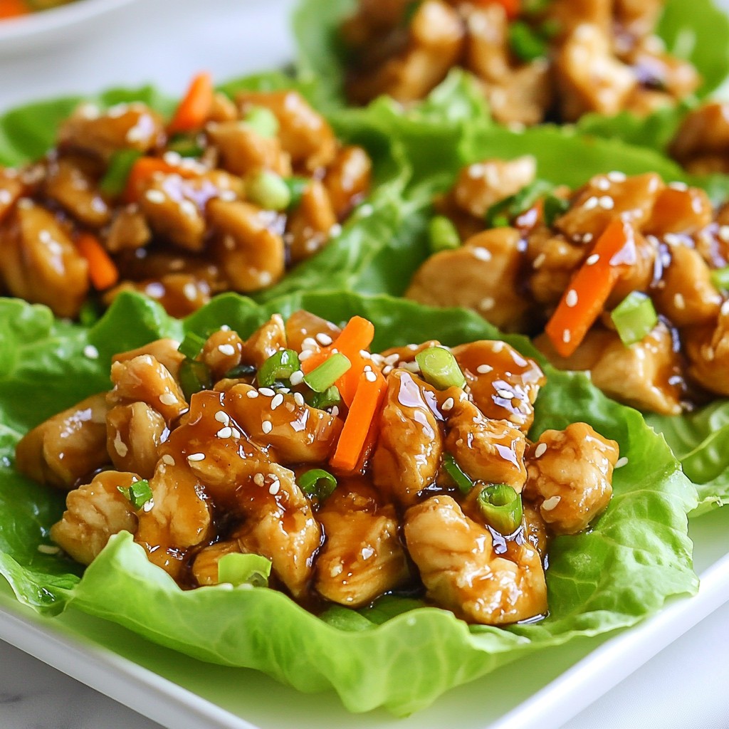 Teriyaki Chicken Lettuce Wraps Flavorful and Simple Meal