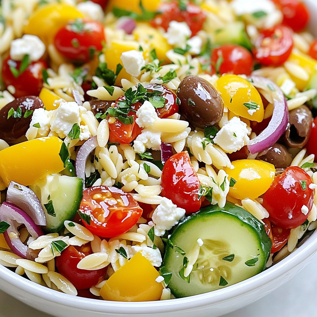 Mediterranean Orzo Salad Fresh and Flavorful Dish