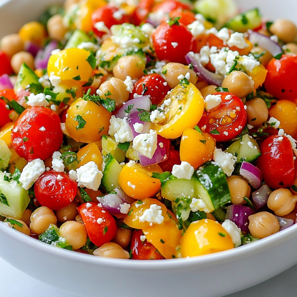 Greek Chickpea Salad Nourishing and Flavorful Dish