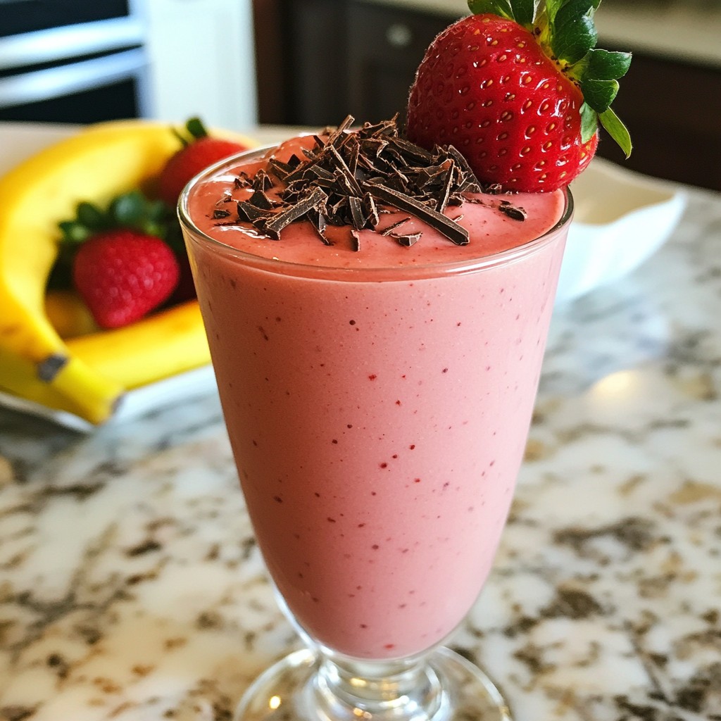 Chocolate Covered Strawberry Smoothie Creamy Delight