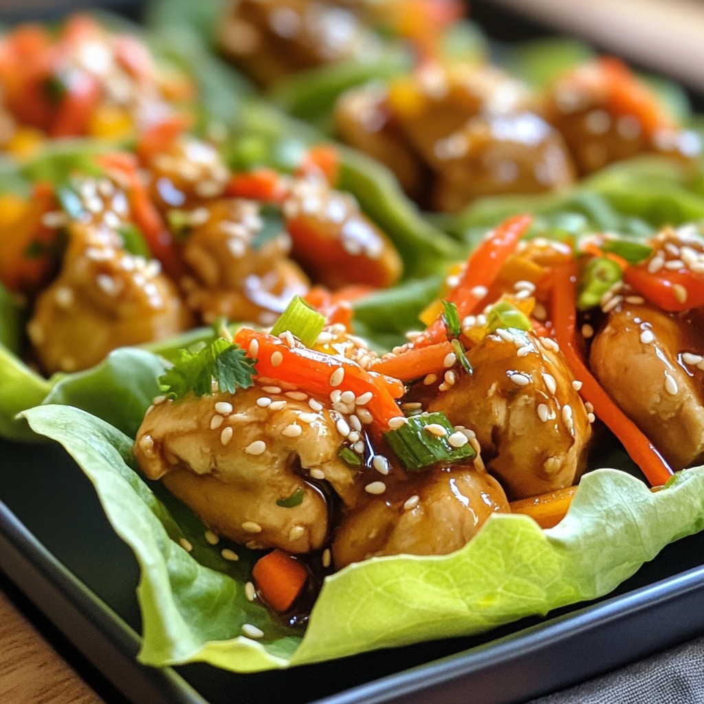 Teriyaki Chicken Lettuce Wraps Flavorful and Healthy Dish
