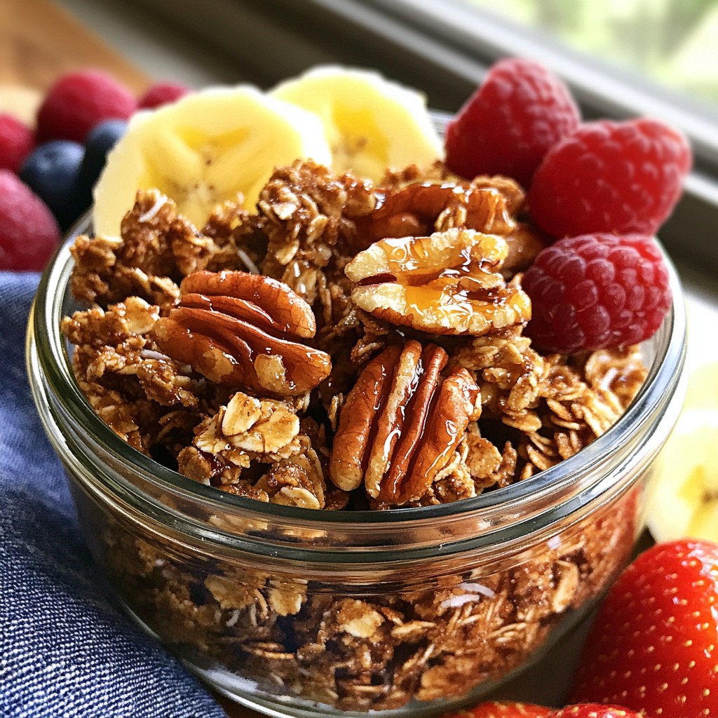 Maple Pecan Granola Clusters Tasty and Crunchy Snack