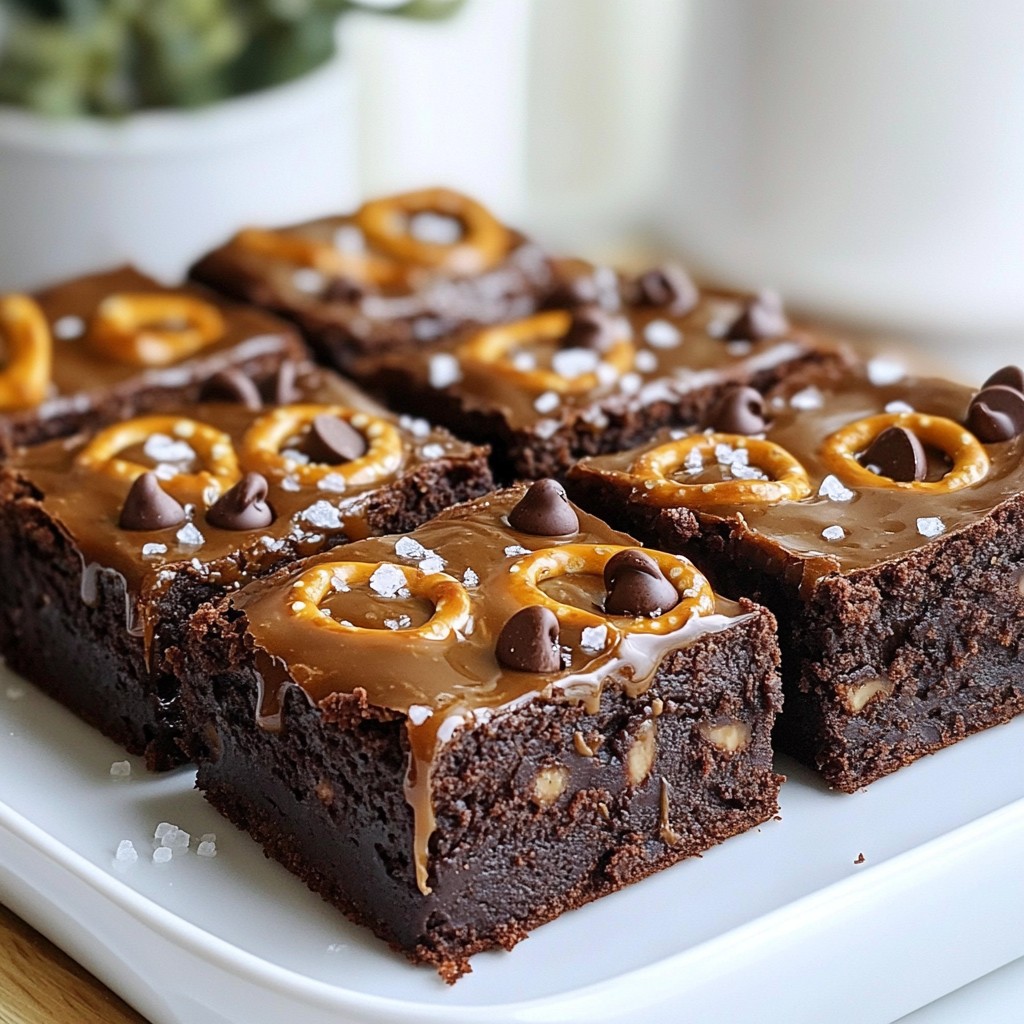 Salted Caramel Pretzel Brownies Irresistible Treat