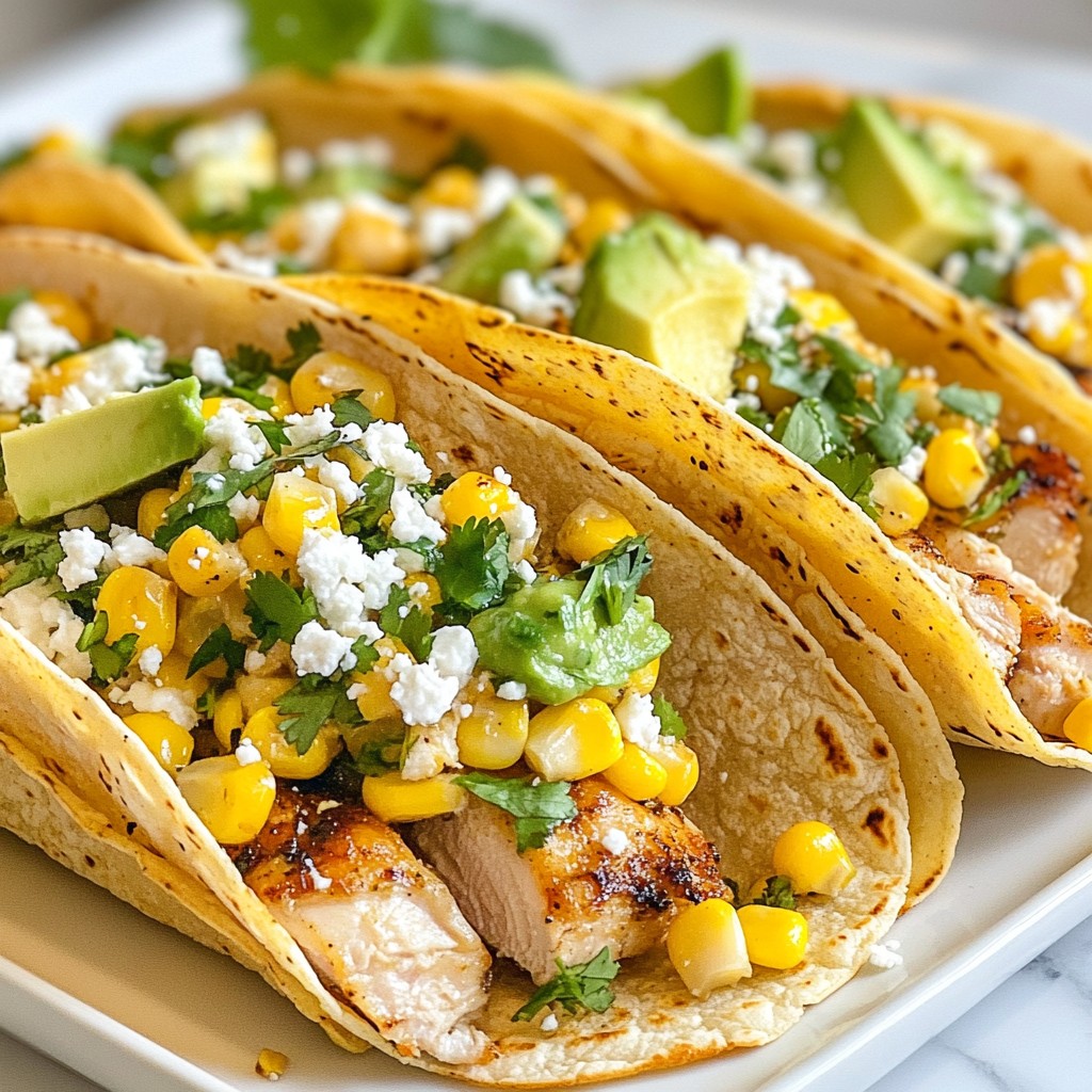 Mexican Street Corn Chicken Tacos Flavorful Fiesta Treat
