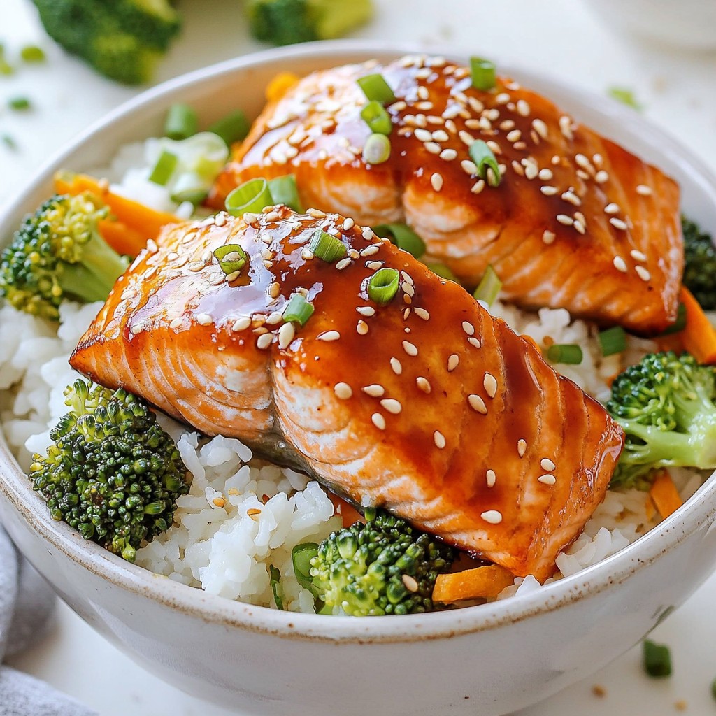Teriyaki Salmon Rice Bowls Flavorful Dinner Delight