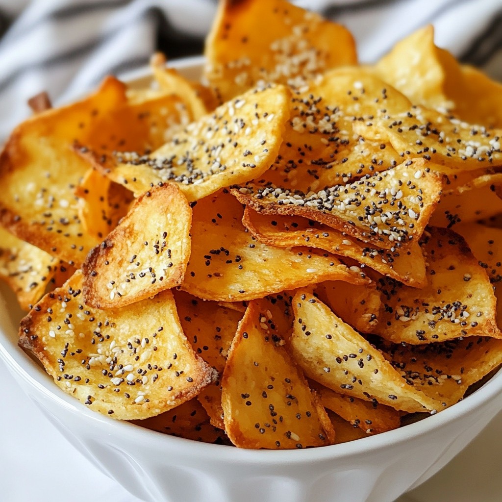 Air Fryer Everything Bagel Chips Crispy and Delicious