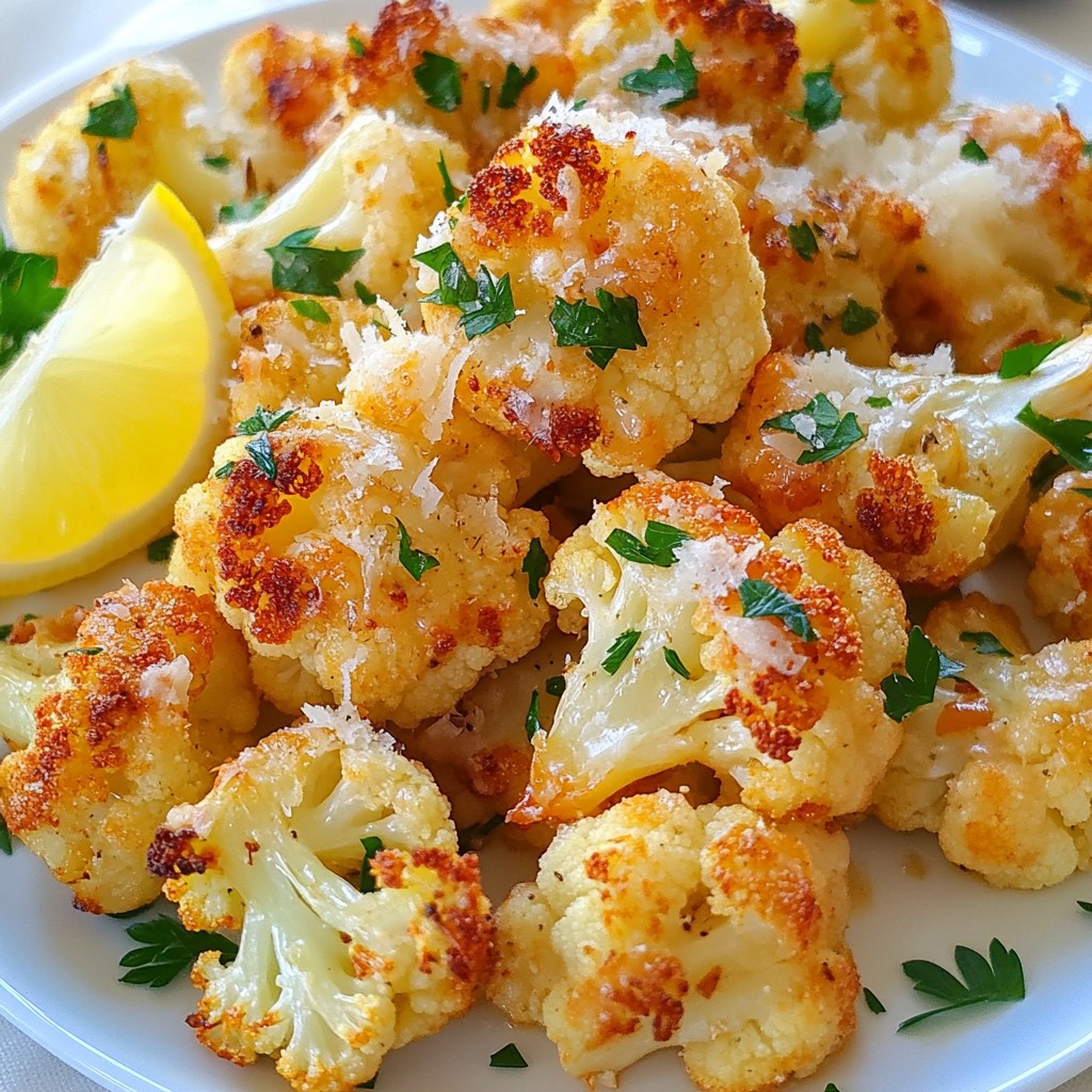 Garlic Parmesan Roasted Cauliflower Delightful Side Dish