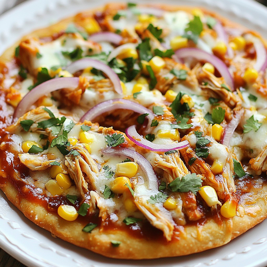 BBQ Chicken Flatbread Pizza Tasty and Easy Recipe