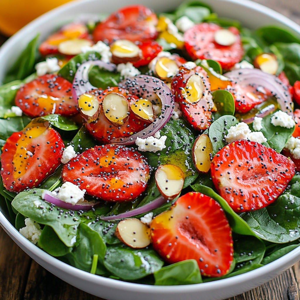 Strawberry Spinach Poppy Seed Salad Delight Recipe