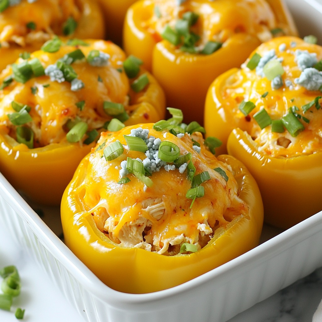 Buffalo Chicken Stuffed Peppers Flavorful Dinner Idea