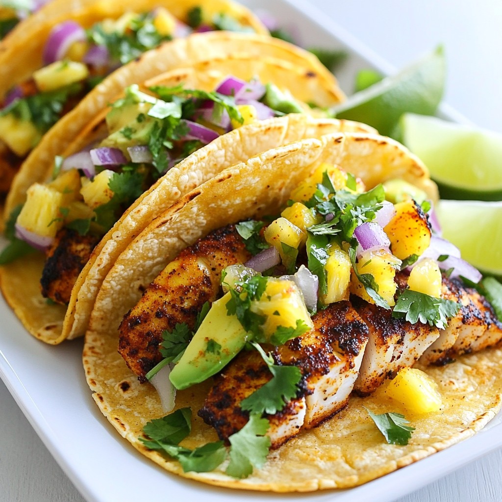 Blackened Fish Tacos with Pineapple Salsa Delight